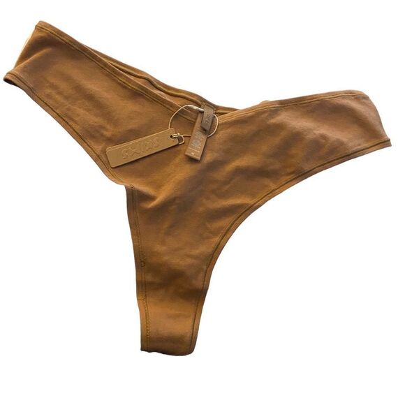 🆕Skims NWT Cotton Jersey Dipped Thong in Bronze (SK-1) - Picture 2 of 3